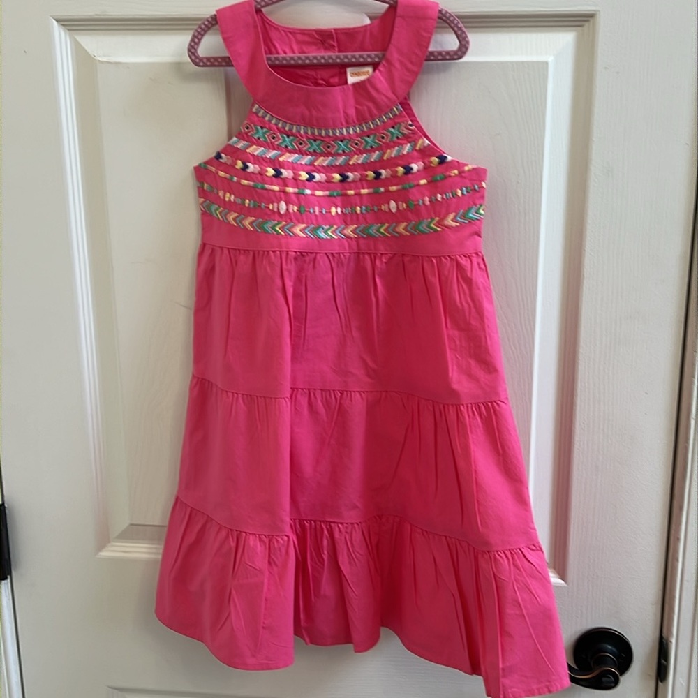 Gymboree Pink Embroidered Halter Dress Size 7